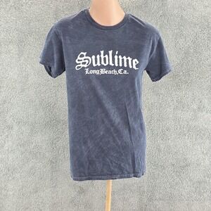 Sublime‎ Shirt Mens Small Blue Mineral Wash Long Beach CA Boombox Graphic Band